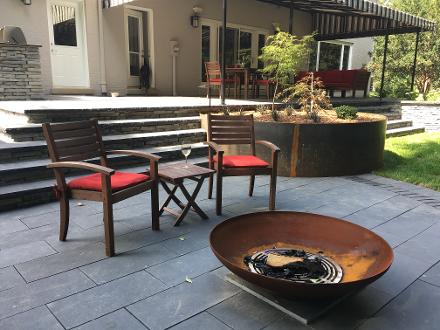 patio with firepit