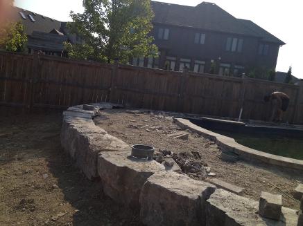 armour stone retaining wall