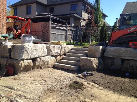 Armour Stone and natural stone steps